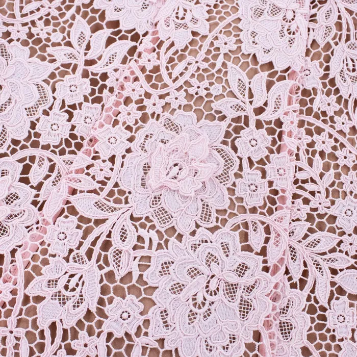 Self Portrait Dresses Women Pink Flower Lace Midi Dress