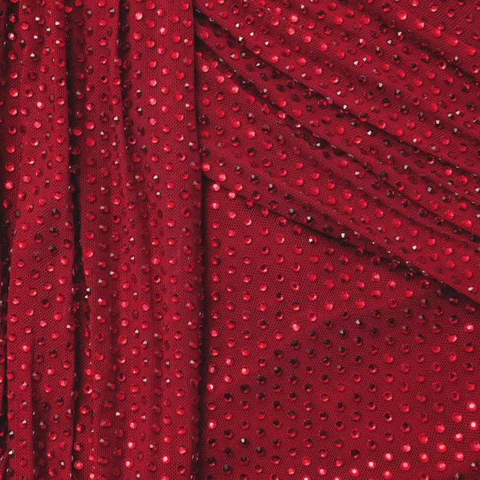 Self Portrait Dresses Women Red Rhinestone Mesh Maxi Dress Self Portrait Dresses Women Red Rhinestone Mesh Maxi Dress