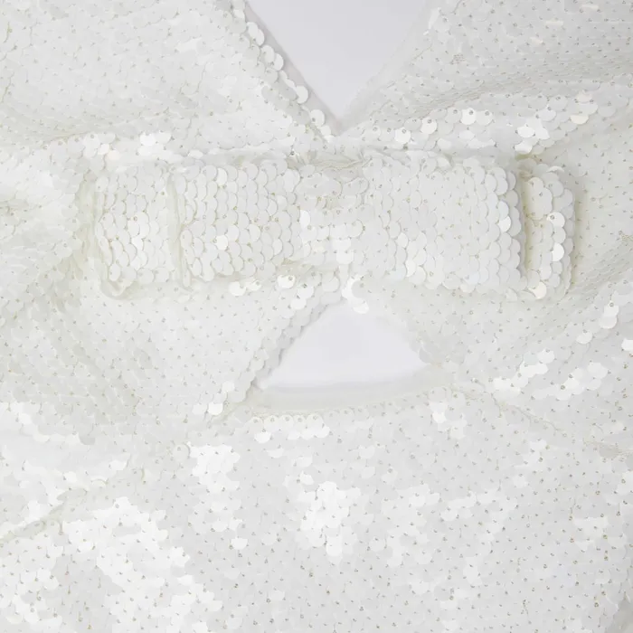Self Portrait Dresses Women White Sequin Mini Dress