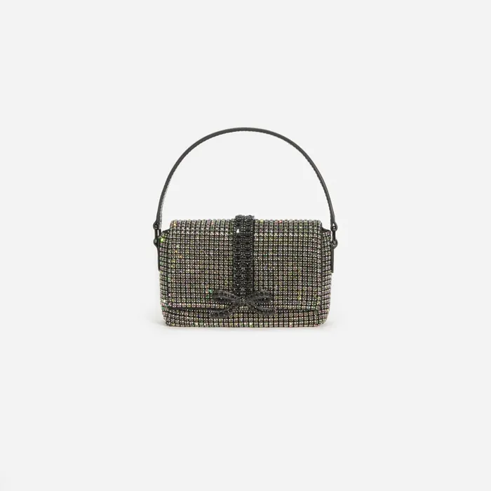 Self Portrait Handbags Women Multi Rhinestone Chainmail Micro Bag