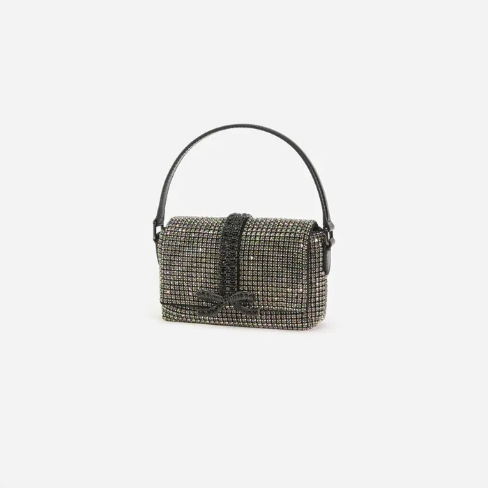 Self Portrait Handbags Women Multi Rhinestone Chainmail Micro Bag