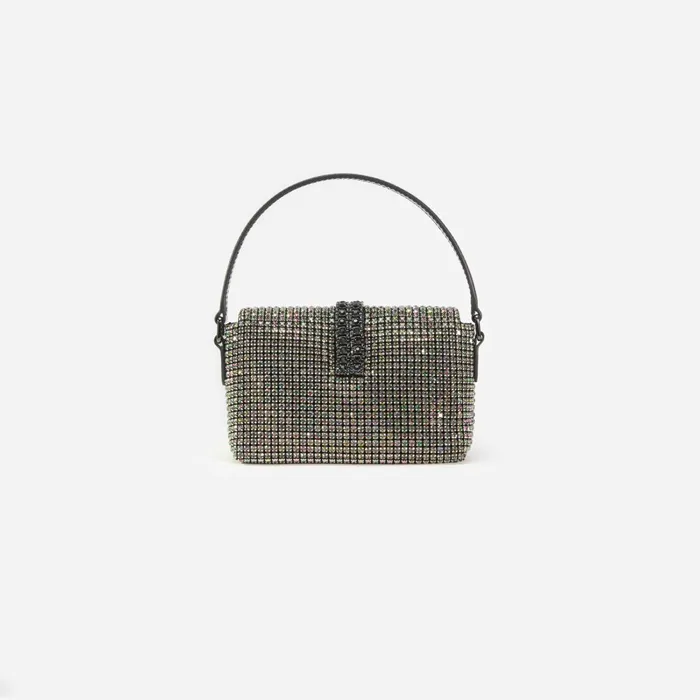 Self Portrait Handbags Women Multi Rhinestone Chainmail Micro Bag