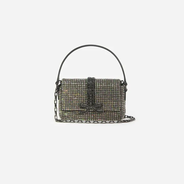 Self Portrait Handbags Women Multi Rhinestone Chainmail Micro Bag