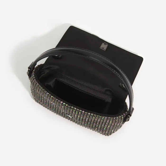 Self Portrait Handbags Women Multi Rhinestone Chainmail Micro Bag