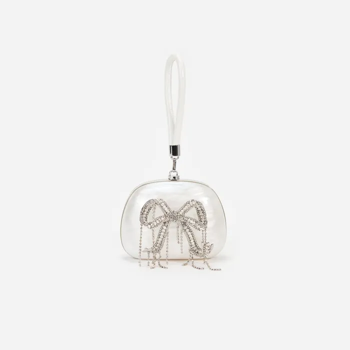 Self Portrait Handbags Women Pearl Top Handle Clutch Bag