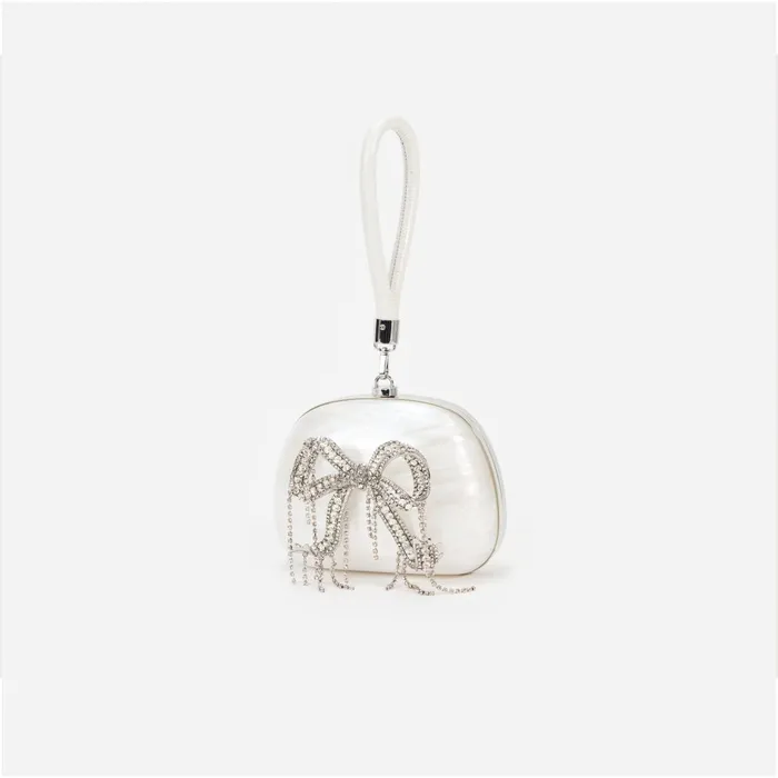Self Portrait Handbags Women Pearl Top Handle Clutch Bag