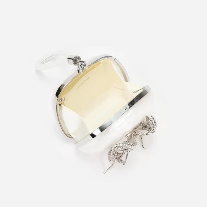 Self Portrait Handbags Women Pearl Top Handle Clutch Bag