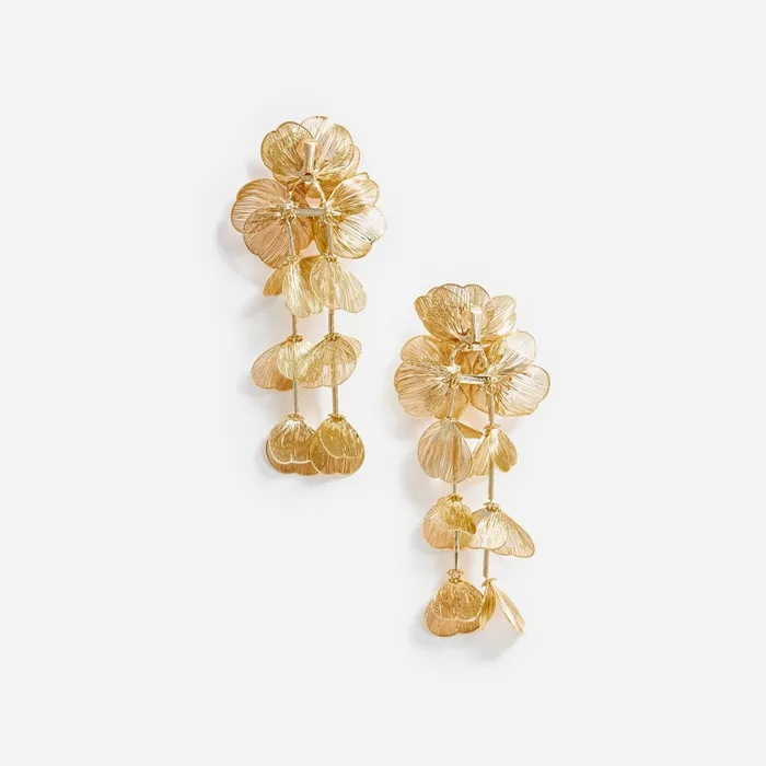 Self Portrait Jewellery Women Gold Floral Earrings