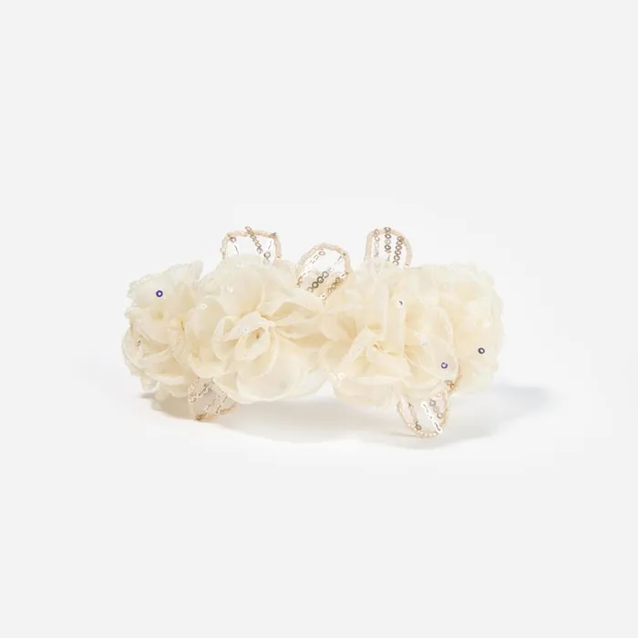 Self Portrait Kids Cream Sequin Tulle Headband Self Portrait Kids Cream Sequin Tulle Headband