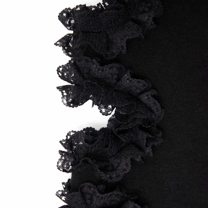 Self Portrait Knitwear Women Black Cut Out Lace Detail Jumper Black
