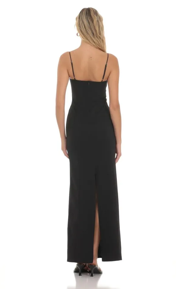 Sequin Square Neck Maxi Dress Black Women LUCY IN THE SKY Maxi Dresses Sequin Square Neck Maxi Dress Black Women LUCY IN THE SKY Maxi Dresses