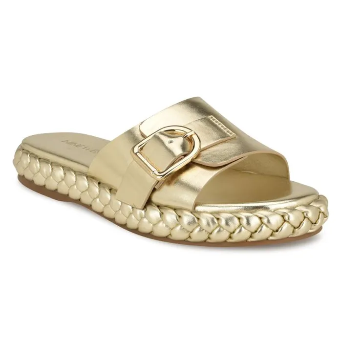 Shantel Casual Woven Footbed Sandals Platino Women Nine West Sandals Shantel Casual Woven Footbed Sandals Platino Women Nine West Sandals