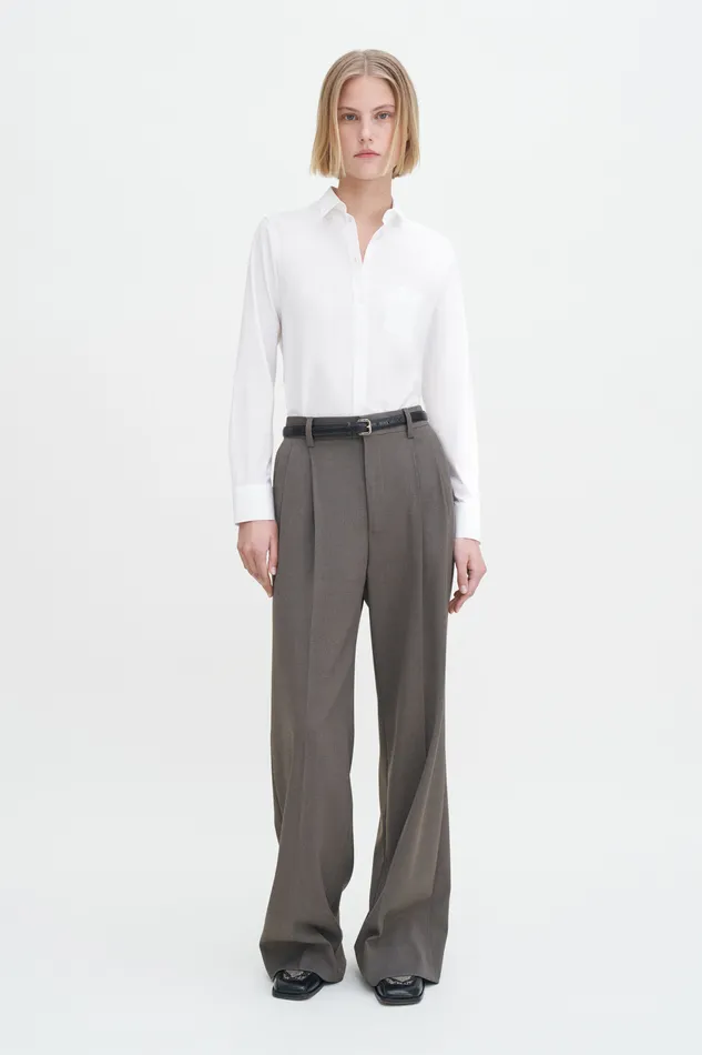 Shirts and Blouses filippak Women Classic Stretch Shirt White