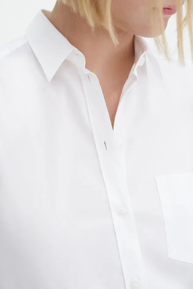 Shirts and Blouses filippak Women Classic Stretch Shirt White