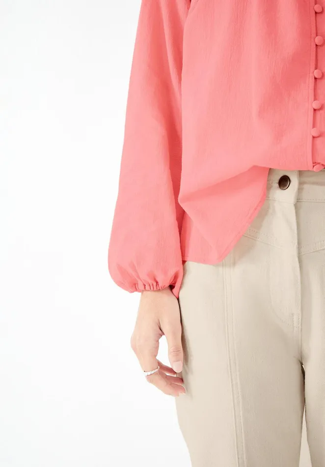 Shirts and Blouses Women Hush Eva Shirred Blouse Blush Pink