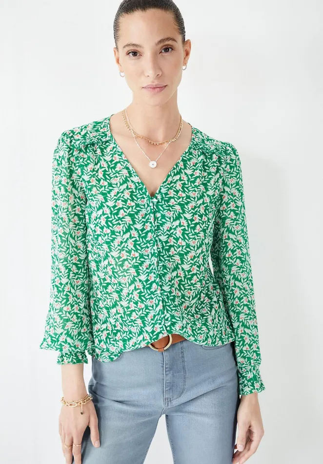 Shirts and Blouses Women Hush Lucy Blouse Leafy Floral Green