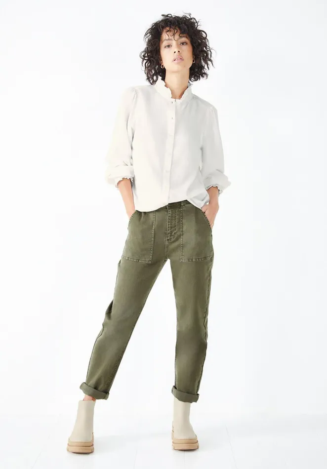 Shirts and Blouses Women Hush Viola Frilled Shirt Ecru