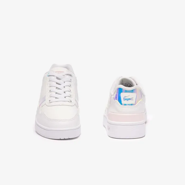 Shoes and Accessories Kids Lacoste Children039s TClip Sneakers Whtlt Pink 1y9