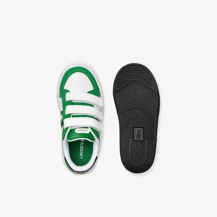Shoes and Accessories Kids Lacoste Infants L001 Branded Sneakers Green 2d2