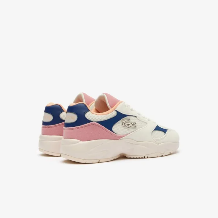 Shoes and Accessories Kids Lacoste Juniors039 Storm 96 Lo Vintage Sneakers Off Whtpnk 06c