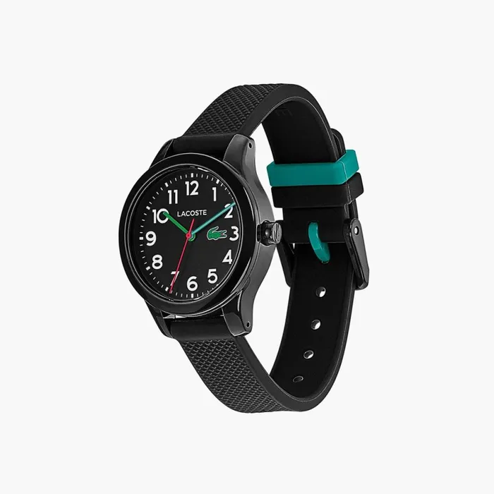 Shoes and Accessories Kids Lacoste Kids039 L1212 3 Hands Watch With Black Silicone Strap Black 000