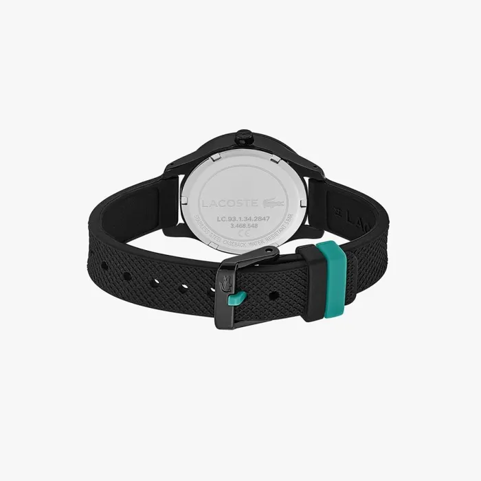Shoes and Accessories Kids Lacoste Kids039 L1212 3 Hands Watch With Black Silicone Strap Black 000