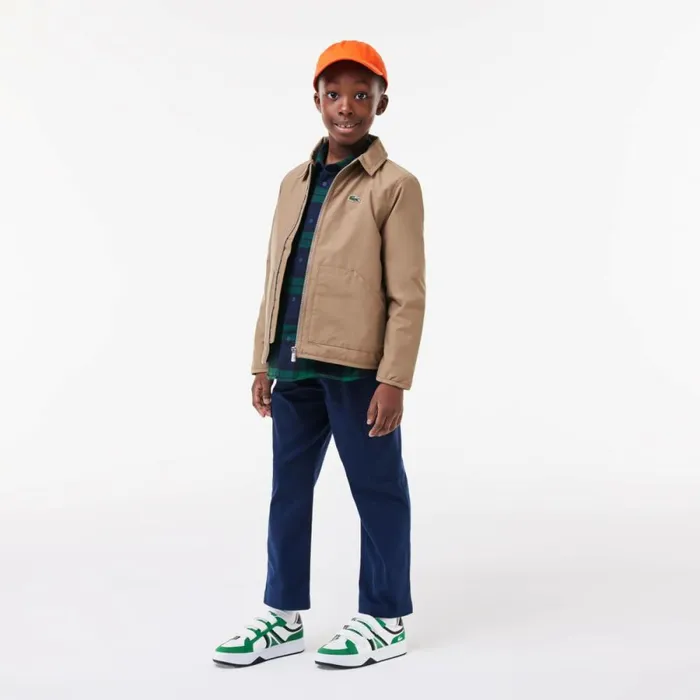 Shoes and Accessories Kids Lacoste Kids039 L001 Branded Sneakers Green 2d2