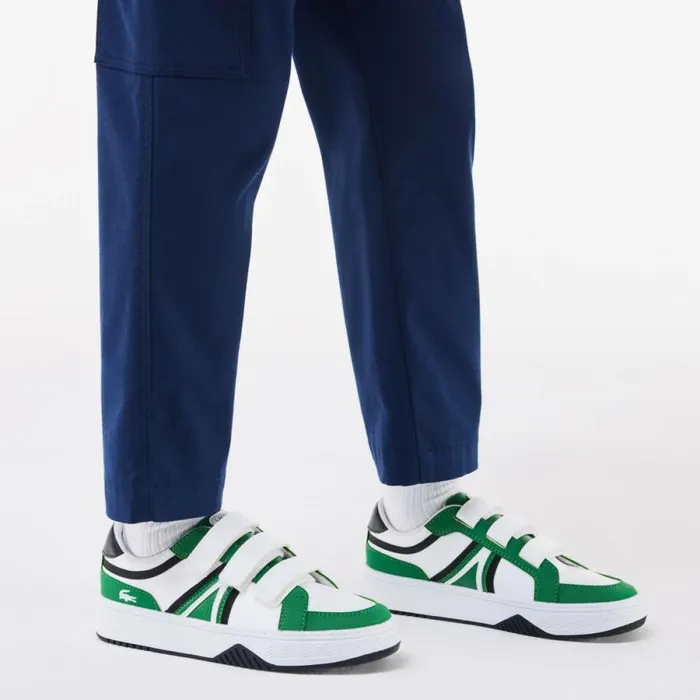 Shoes and Accessories Kids Lacoste Kids039 L001 Branded Sneakers Green 2d2