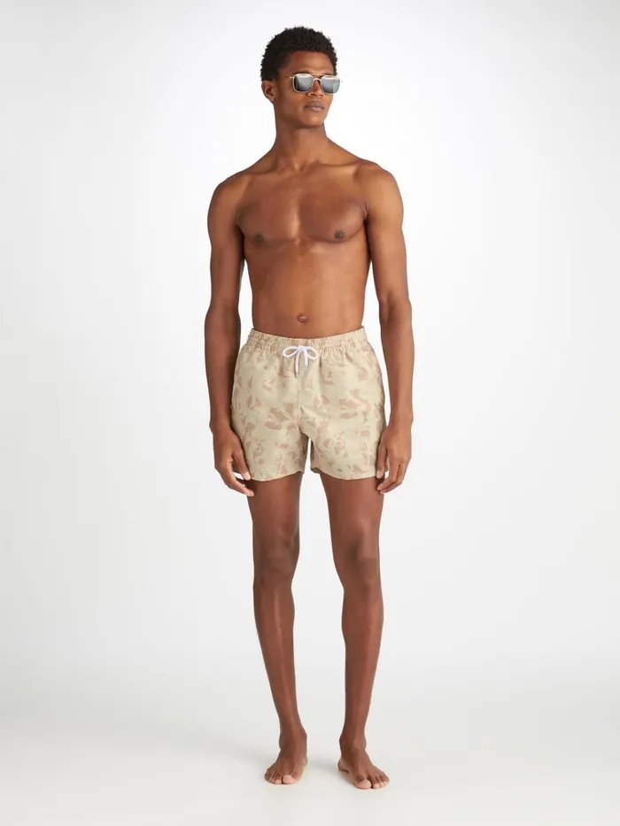 Short Length Swim Shorts Men Derek Rose Short Swim Shorts Maui 64 Sand