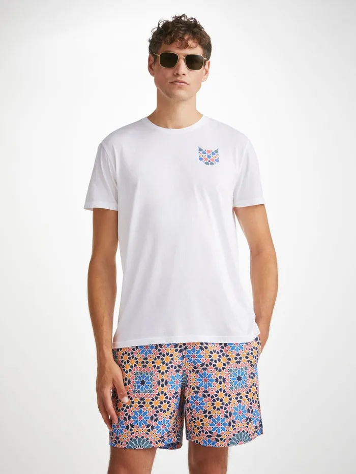 Short Sleeve TShirts Men Derek Rose TShirt Ripley 17 Pima Cotton White
