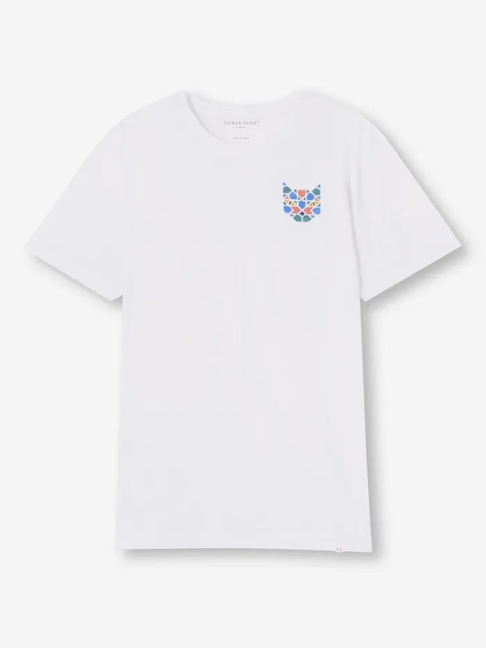 Short Sleeve TShirts Men Derek Rose TShirt Ripley 17 Pima Cotton White