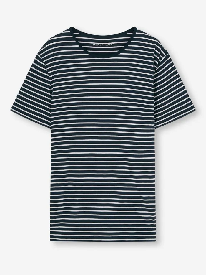 Short Sleeve TShirts Men Derek Rose TShirt Ryder Pima Cotton Navy