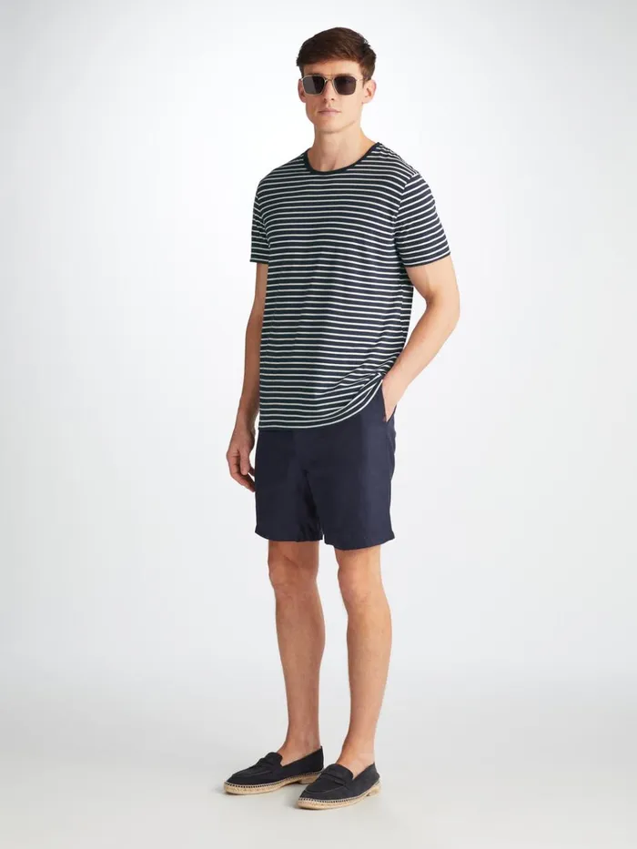Short Sleeve TShirts Men Derek Rose TShirt Ryder Pima Cotton Navy