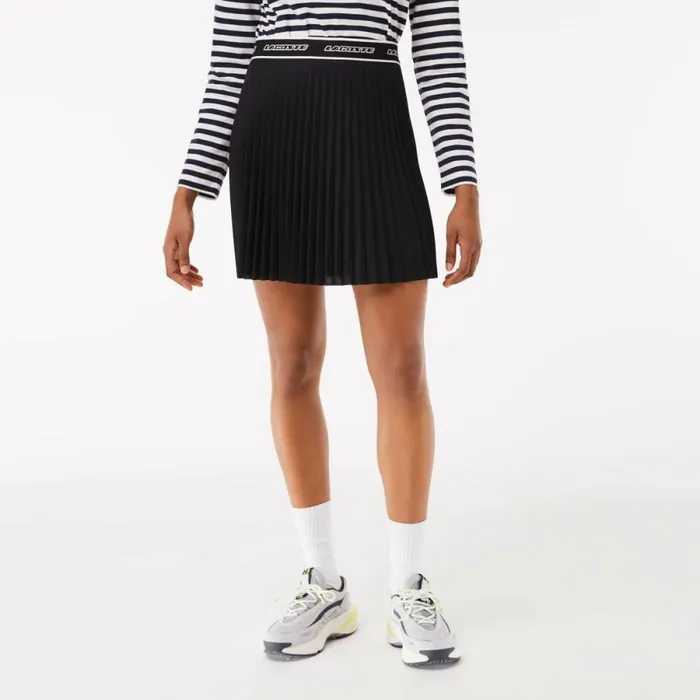 Shorts and Skirts Women Lacoste Women039s Pleated Skirt Black 031