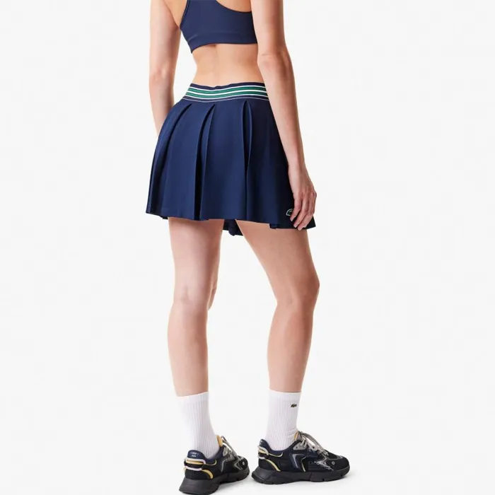 Shorts and Skirts Women Lacoste Women039s Skirt With Integrated Piqu Shorts Navy Blue 423