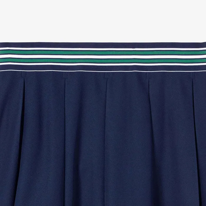Shorts and Skirts Women Lacoste Women039s Skirt With Integrated Piqu Shorts Navy Blue 423