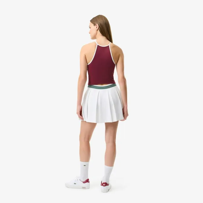 Shorts and Skirts Women Lacoste Women039s Skirt With Integrated Piqu Shorts White Green 3b7