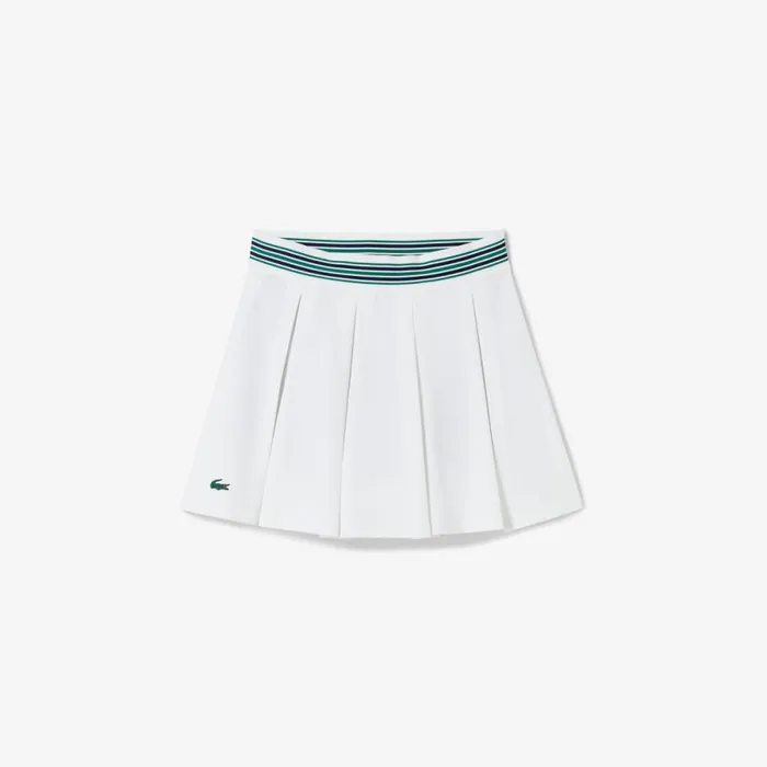 Shorts and Skirts Women Lacoste Women039s Skirt With Integrated Piqu Shorts White Green 3b7