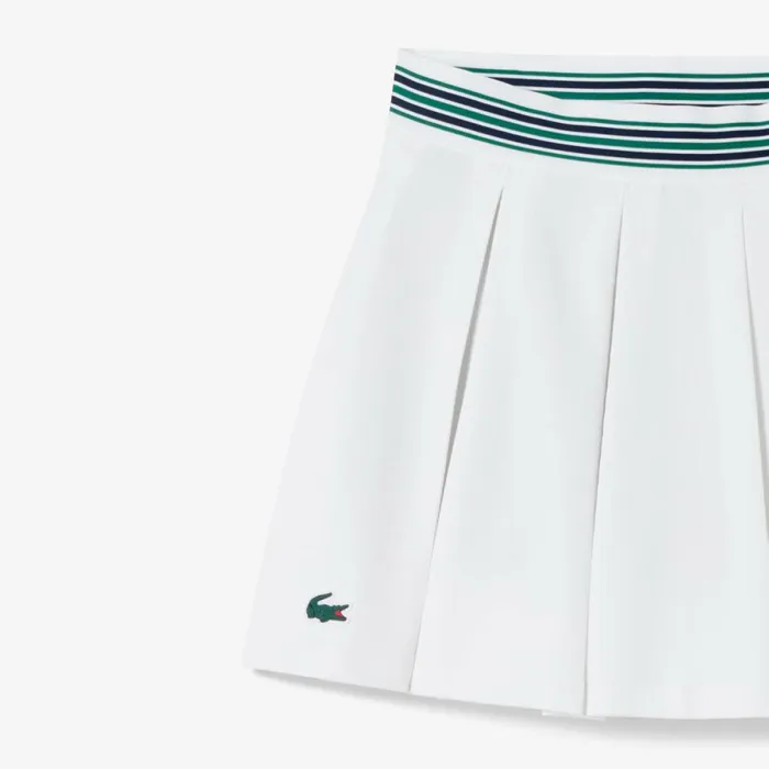 Shorts and Skirts Women Lacoste Women039s Skirt With Integrated Piqu Shorts White Green 3b7