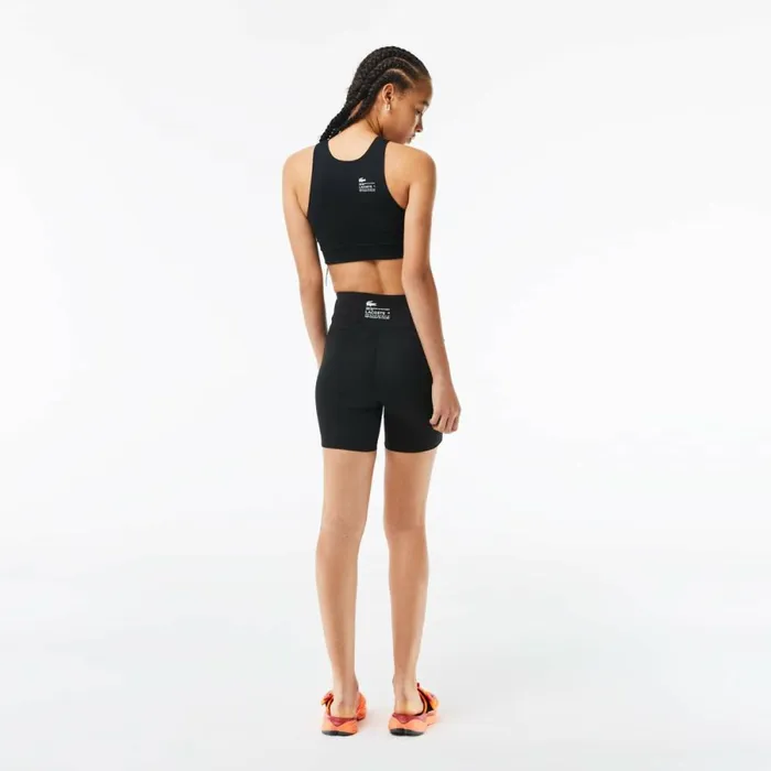 Shorts and Skirts Women Lacoste Womens SPORT Recycled Polyester Cycle Shorts Black C31