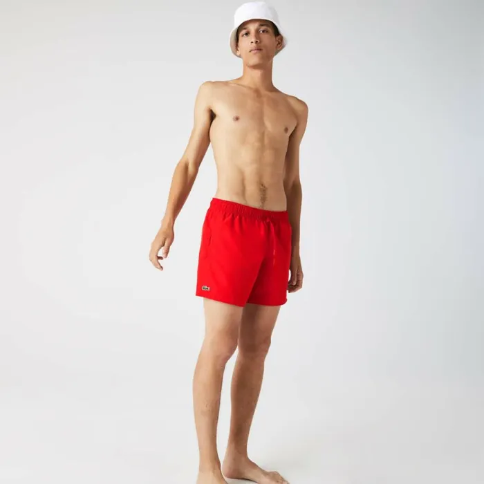 Shorts and Swim Men Lacoste Men039s Lightweight Swim Shorts Red Navy Blue 528
