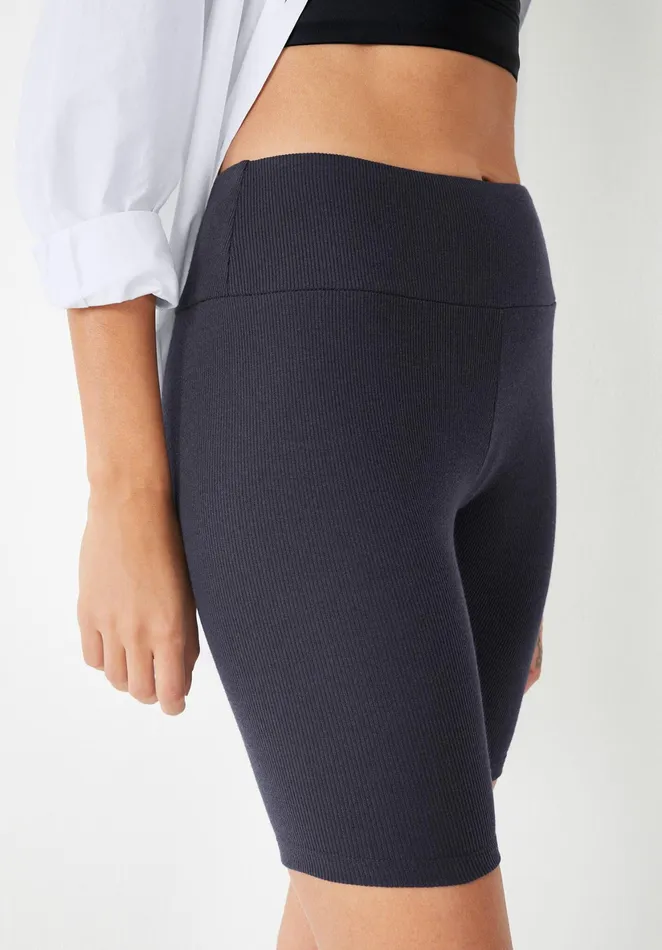 Shorts Women Hush Ribbed Cycling Shorts Midnight Navy