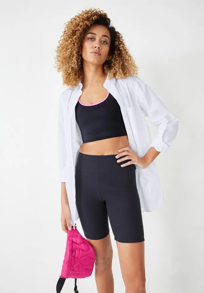 Shorts Women Hush Ribbed Cycling Shorts Midnight Navy