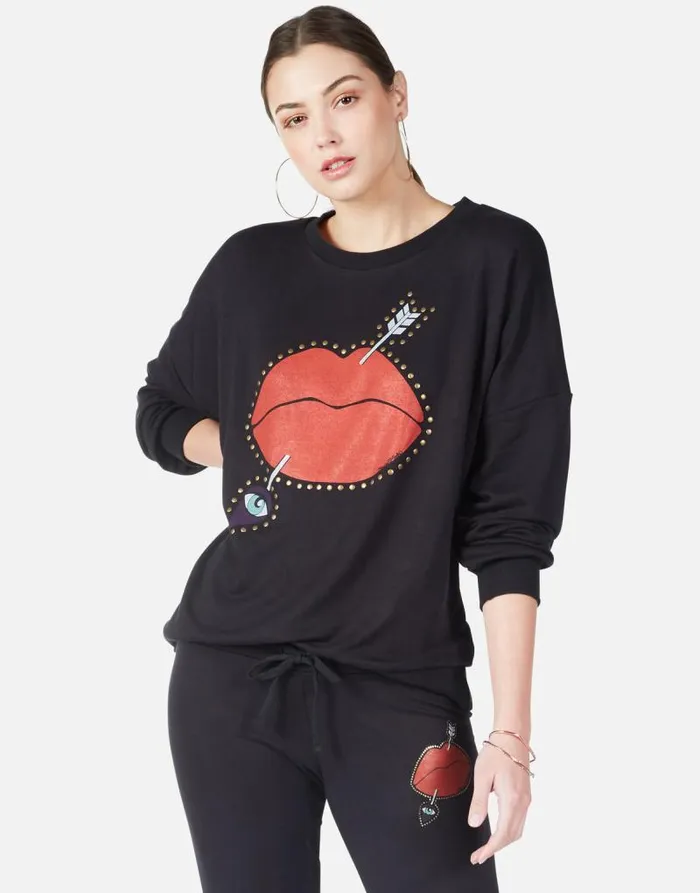 Sierra Arrow Lip Black Women Lauren Moshi Long Sleeve