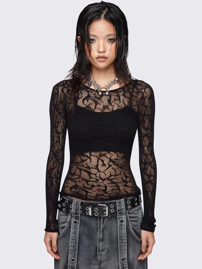 Sigilism Fishnet Top Women Minga London Tops and TShirts