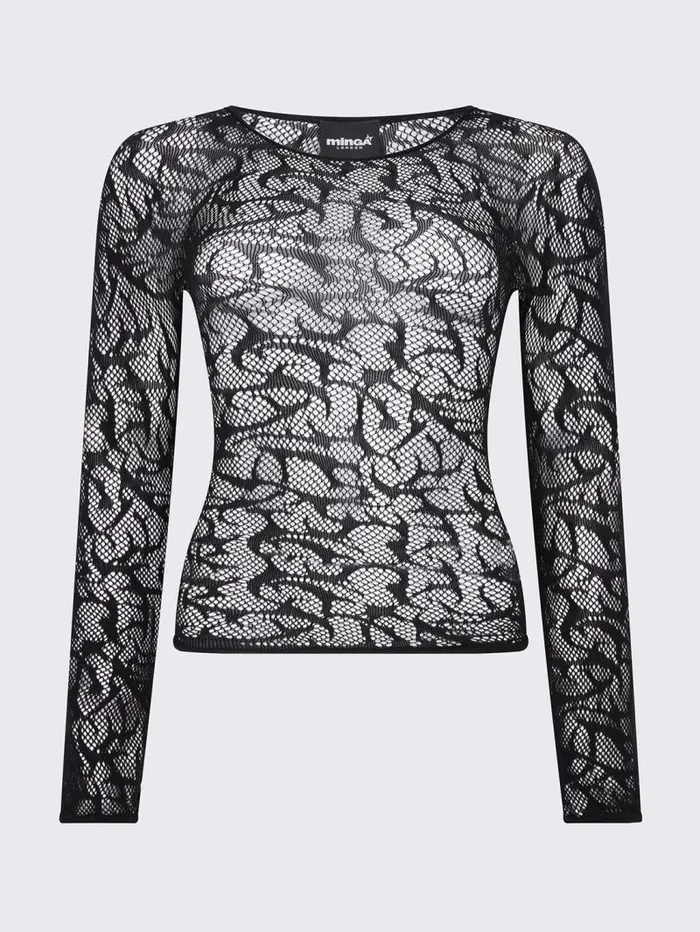 Sigilism Fishnet Top Women Minga London Tops and TShirts Sigilism Fishnet Top Women Minga London Tops and TShirts