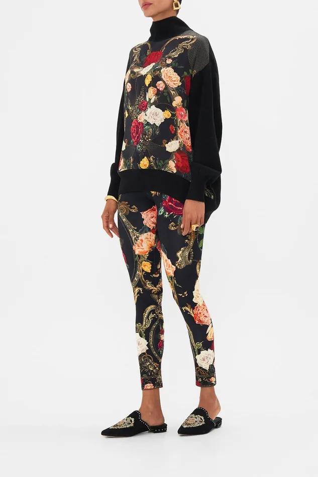 SILK FRONT TURTLE NECK KNIT MAGIC IN THE MANUSCRIPTS Magic In The Manuscripts Womens Camilla Knitwear