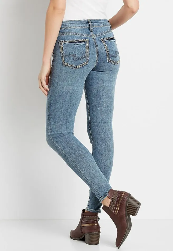 Silver Jeans Co Elyse Medium Wash Skinny Jean Women Maurices Jeans