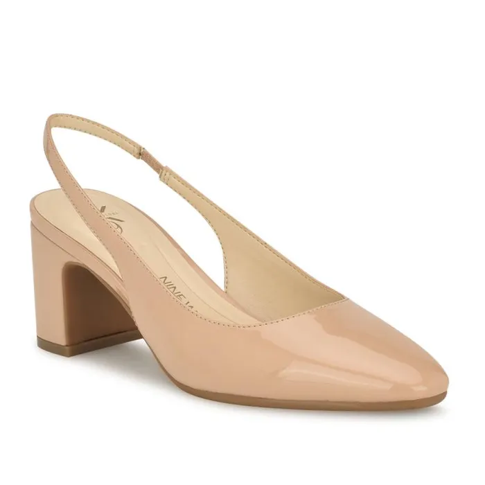 Sinead 92159 Block Heel Slingbacks Natural Women Nine West Heels Sinead 92159 Block Heel Slingbacks Natural Women Nine West Heels