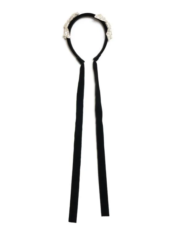 Sister Jane Accessories Womenswear DREAM Esme Bow Headband Ink Black